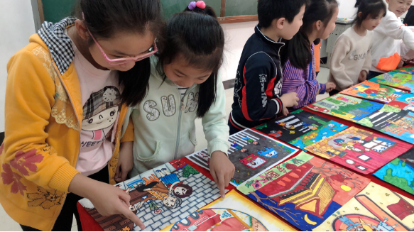 手绘新守则,图说价值观——现代外国语象湖学校开展主题画创作展评